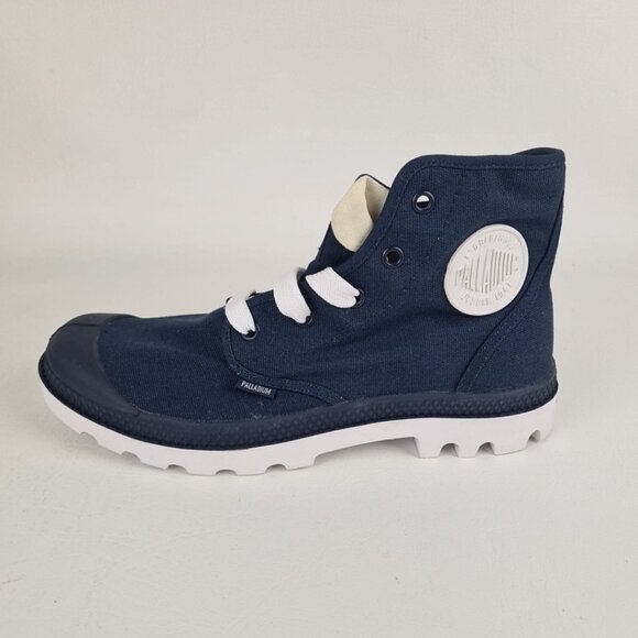 PALLADIUM Blanc Hi 72886419 Hiking Canva Boots Blue Boot SZ 6 Men = 7.5 Women - Picture 2 of 10